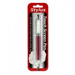 2 in 1 Glitter Stylus Touch Pen with Writing Pen (Red)